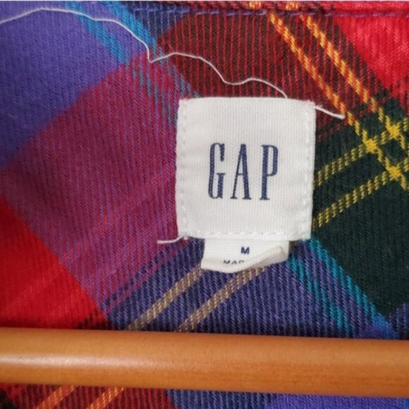 GAP "Purple Plaid" Super soft Cottagecore Long sleeve top- M - Picture 10 of 15